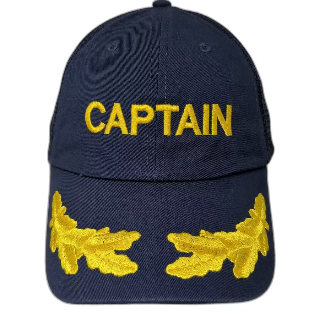 DPC Baseball Cap Blue Yellow Captain Scrambled Eggs OS Slideback Adjustable Hat